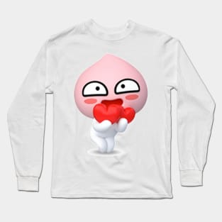 KakaoTalk Friends Apeach I Heart Long Sleeve T-Shirt